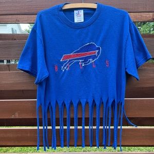 Upcycle Vintage Embroidered Buffalo Bills Crop Top